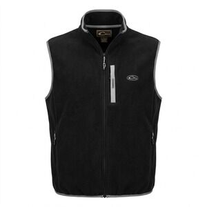 Drake Waterfowl Fleece Vest Men's XL Black Full Zip Hunting Magnattach - AC‎
